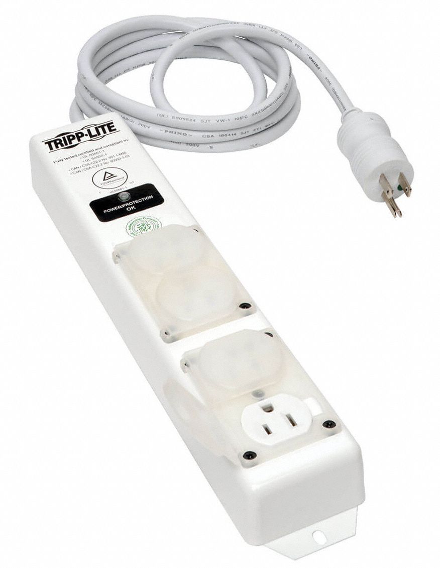 TRIPP LITE Surge Protector Outlet Strip 4 Outlets, Hospital Grade NEMA