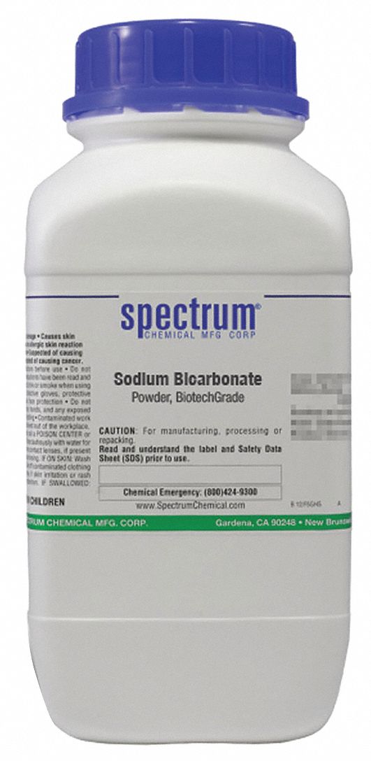 Sodium Bicarbonate: Lab, 2.5 kg, 144-55-8, Reagent, Powder, Bottle, Plastic, 24 mo Shelf Life, 1