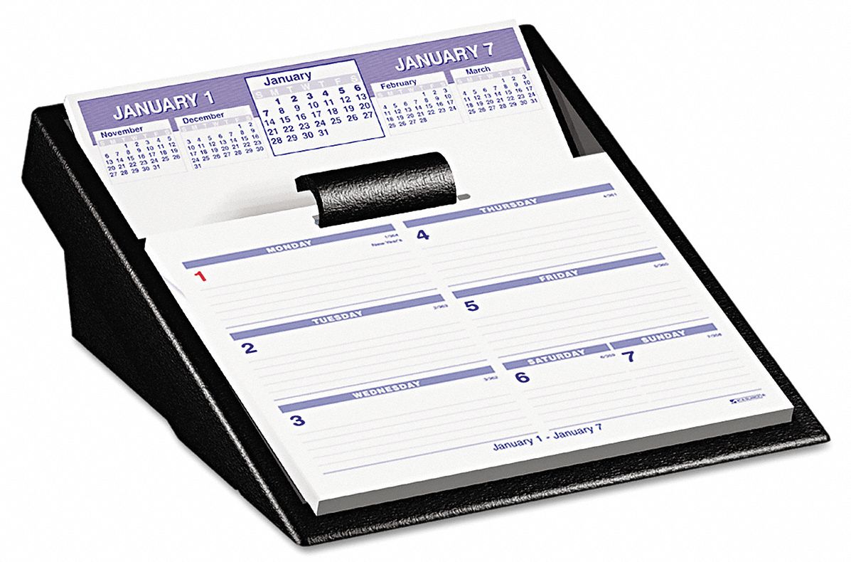 ATAGLANCE, 5 5/8 in x 7 in Sheet Size, White Weekly Desk Pad Calendar