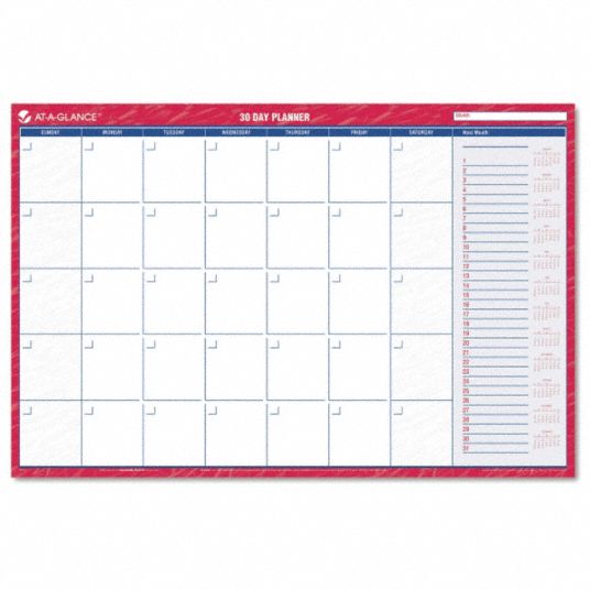 At A Glance Erasable Monthly Wall Planner 6rmp2aagpm2828 Grainger