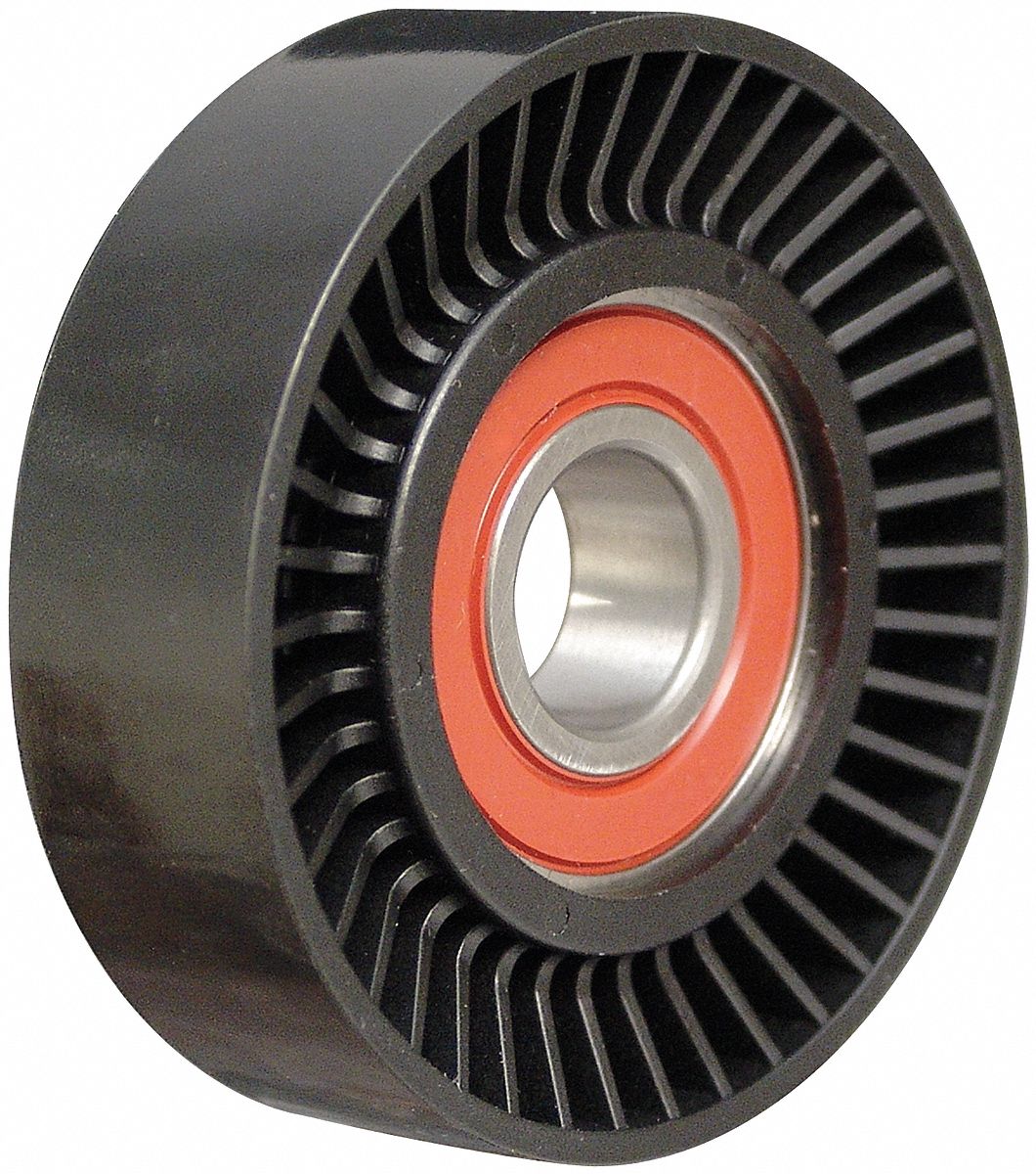 Idler Pulley: Idler Pulley, 89147, Serpentine, Flat, Flangeless Flange, Light Duty, Polymer