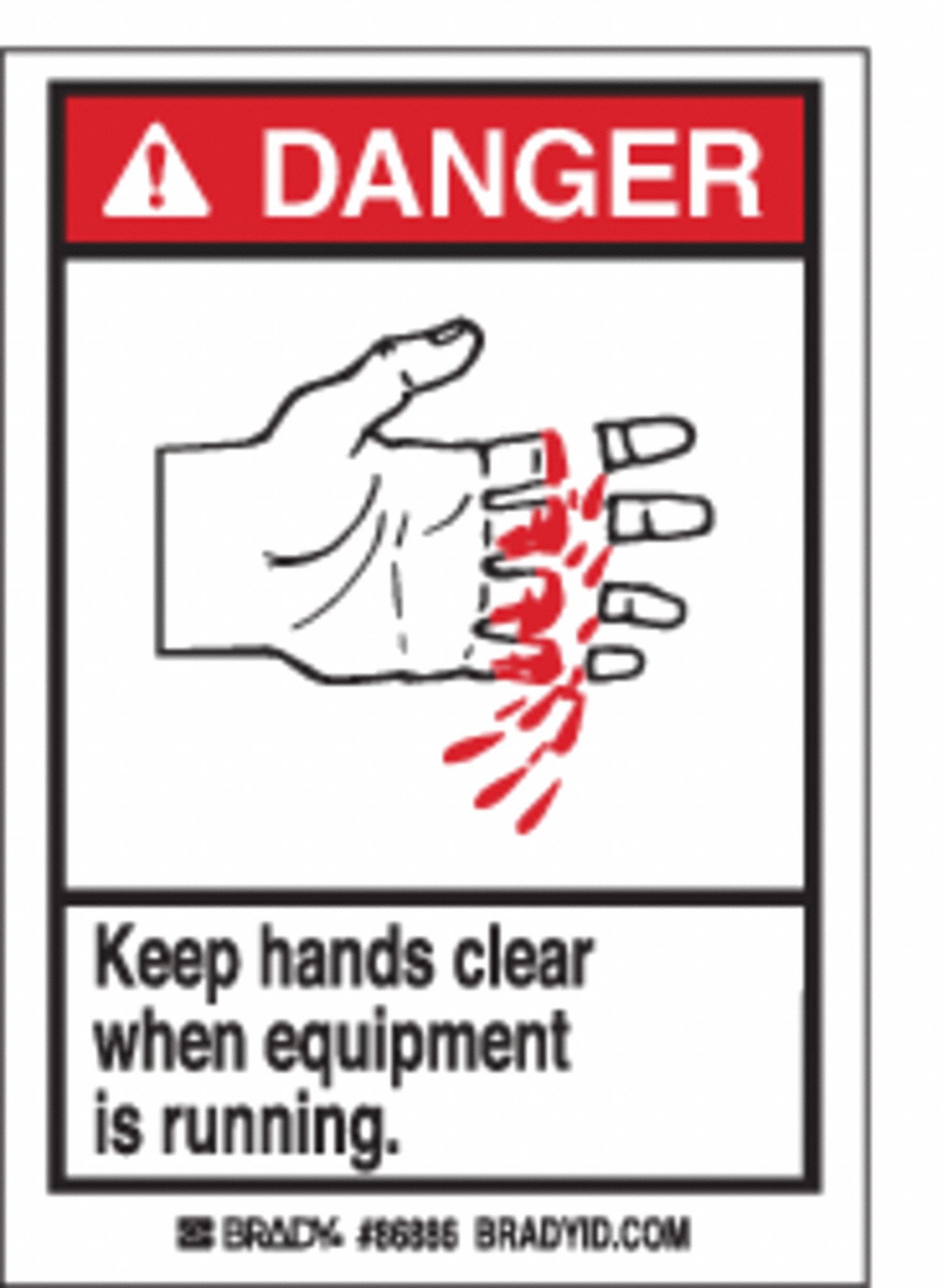 ETIQUETTES 86263 DNGR 5POX3 1/2PO 5