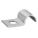 HALF CLAMP,GALVANIZED,DIA 1/2 IN,PK50