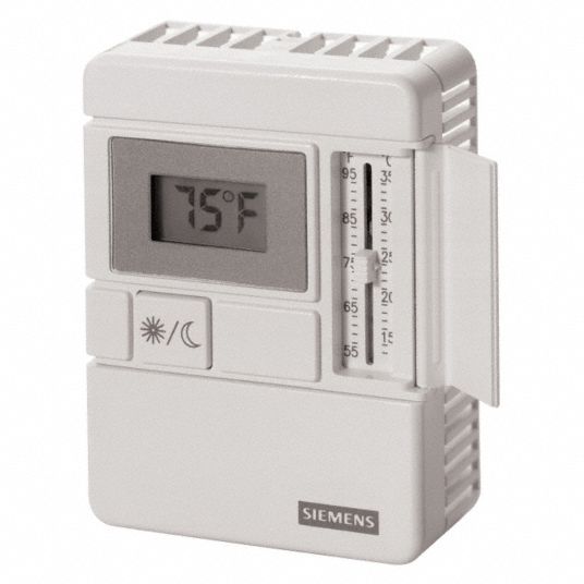Room Temperature Sensor, Plug In Terminal Port, Inputs 10K ohm Thermistor  Type II, LCD Display - Grainger