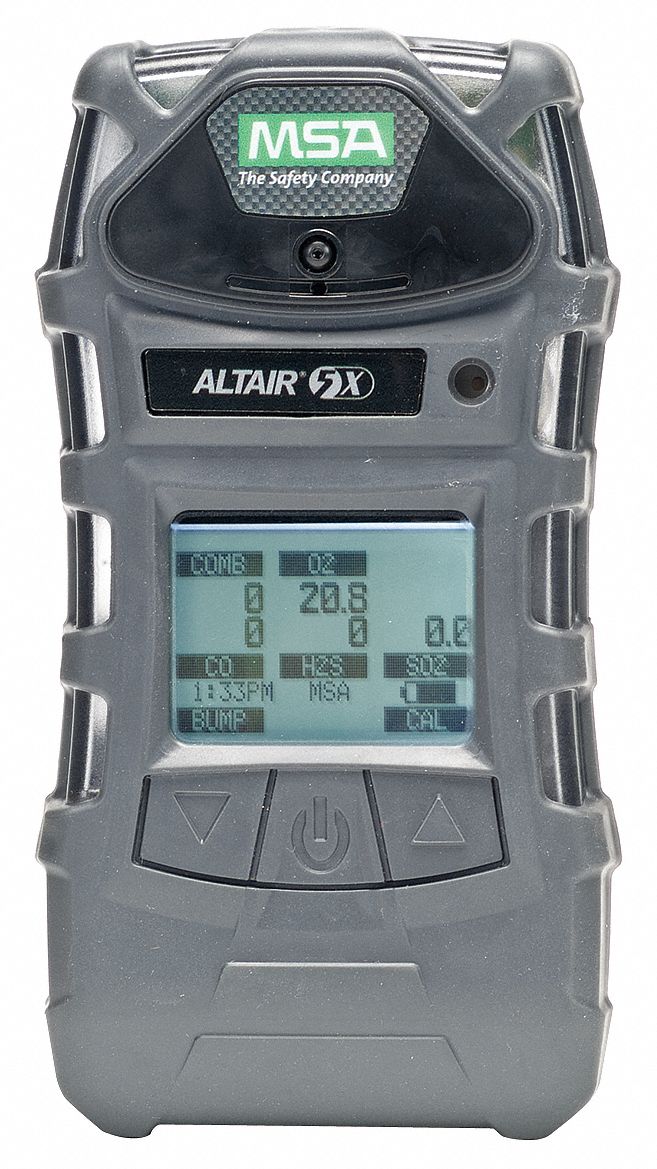 MSA, CO/H2S/LEL/O2/SO2, Adj, MultiGas Detector, 5 Gas 6RPZ710116925