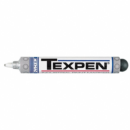 Dykem Texpen Industrial Paint Markers 16033 Black 12 Medium Tip Pen 3/32" 