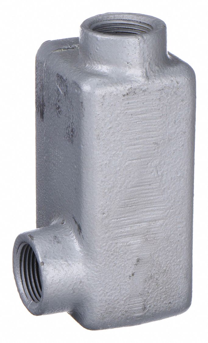 Conduit Outlet Body: Iron, Triple Coat Epoxy Coating, 1/2 in Trade Size, LR Body, Threaded