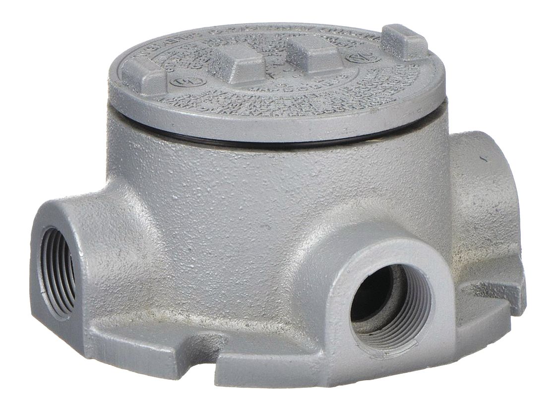 Conduit Outlet Body: Aluminum, GRF, 1 in Trade Size, T Body, 18 cu in Body Capacity