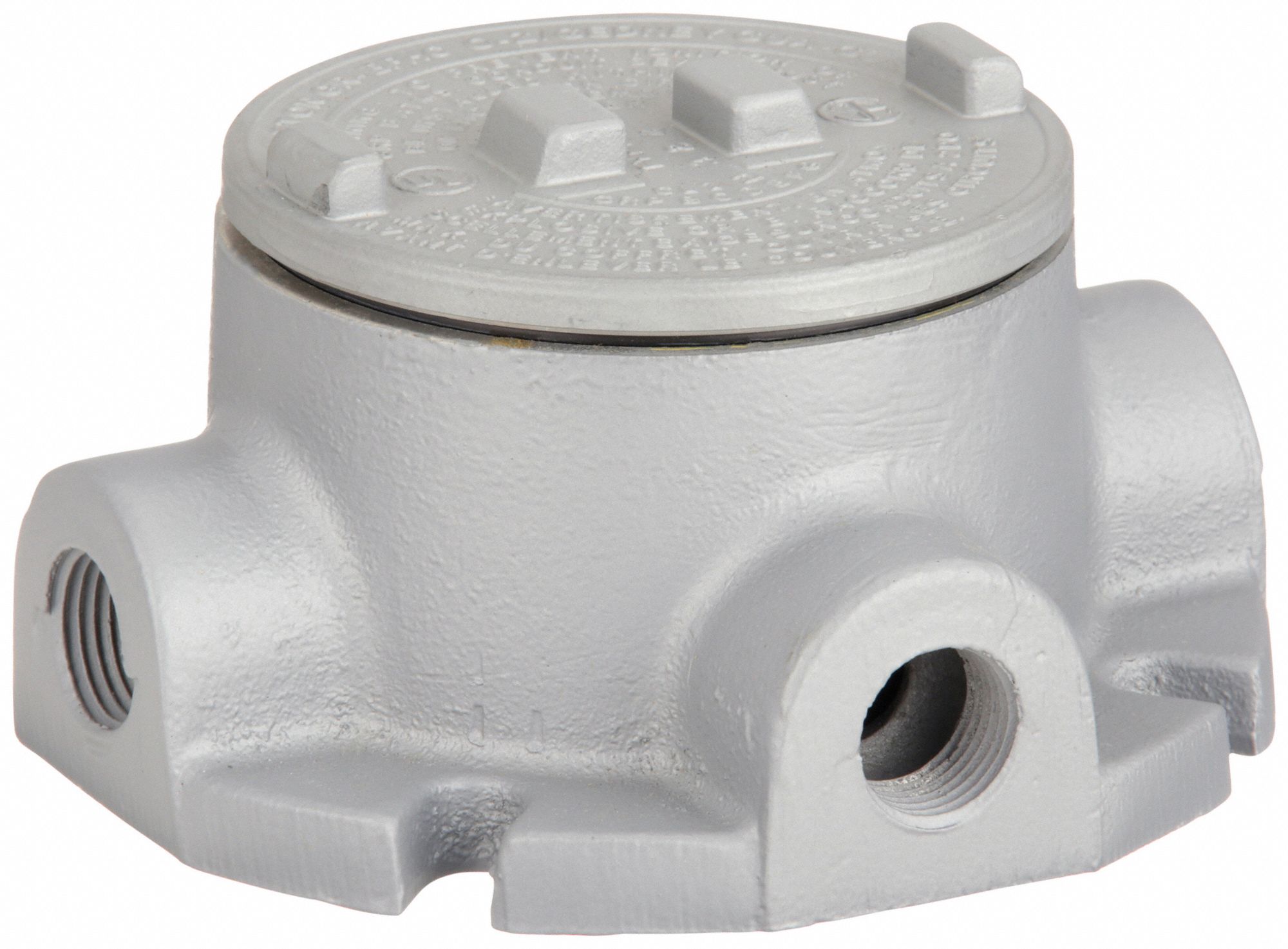 Conduit Outlet Body: Aluminum, GRF, 1/2 in Trade Size, T Body, 18 cu in Body Capacity