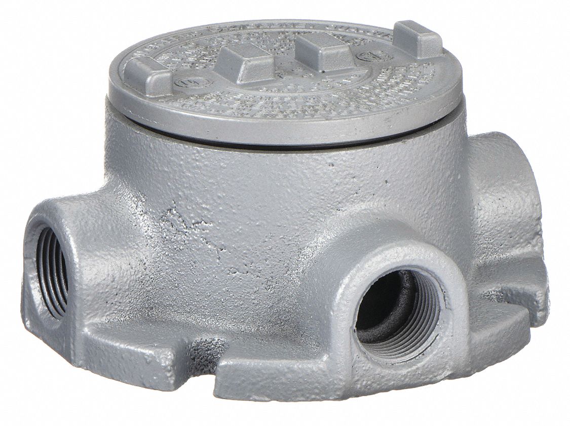 Conduit Outlet Body: Iron, GRF, 3/4 in Trade Size, X Body, 18 cu in Body Capacity