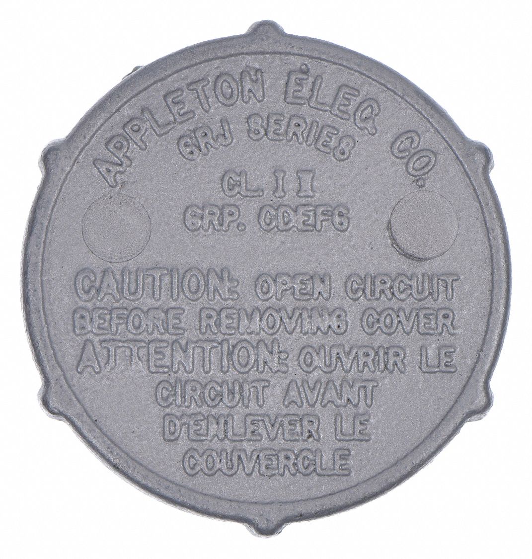 Covers for Conduit Access Fitting: Iron, Chromate Coated/Electroplated/Powder Coated, GRJ, Screw In