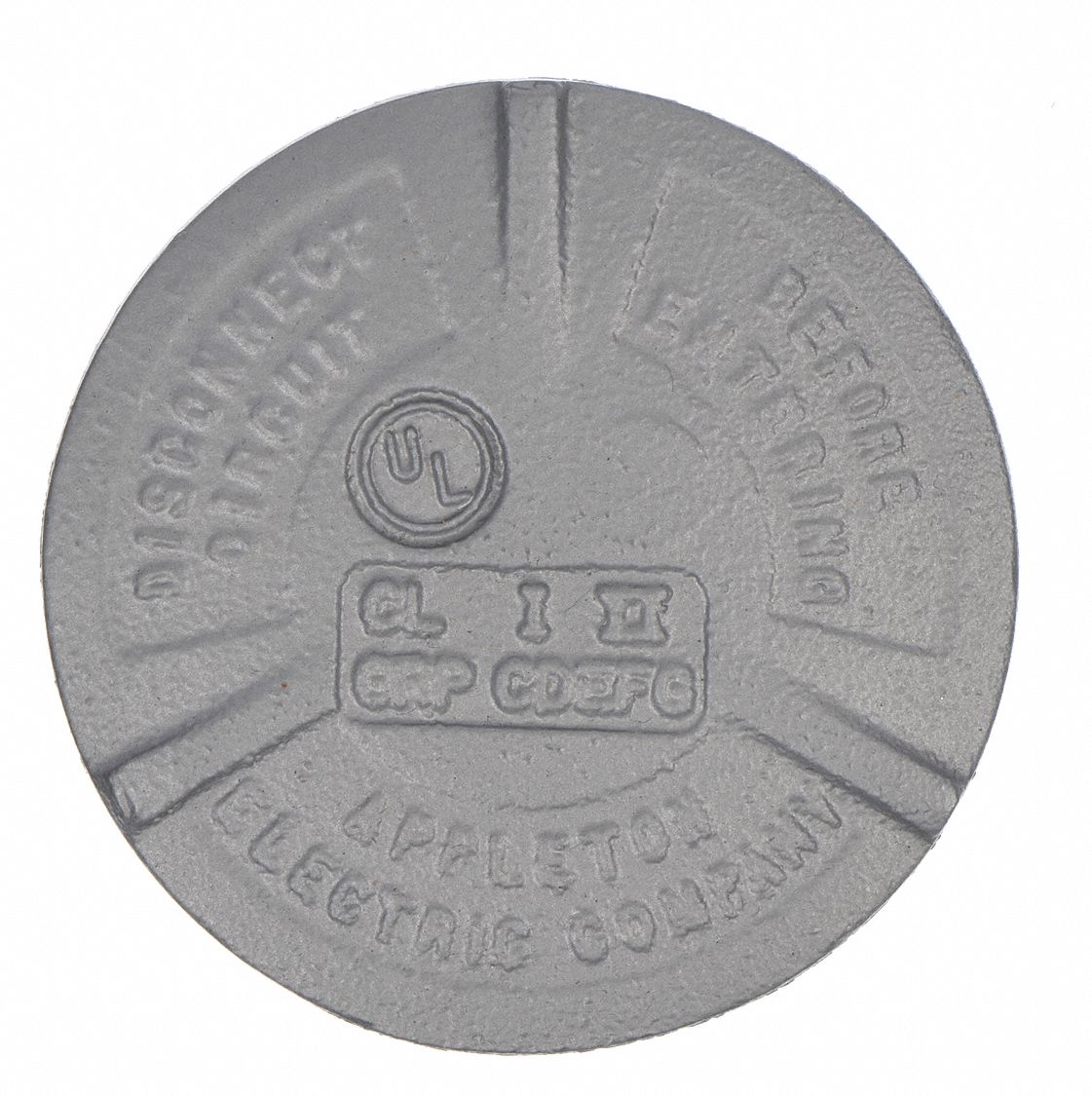 Covers for Conduit Access Fitting: Aluminum, Powder Coated, GRJS, 2 9/16 in Trade Size, Screw In