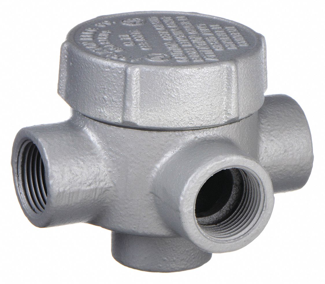 Conduit Outlet Body: Iron, GRJ, 1/2 in Trade Size, TA Body, 7.3 cu in Body Capacity