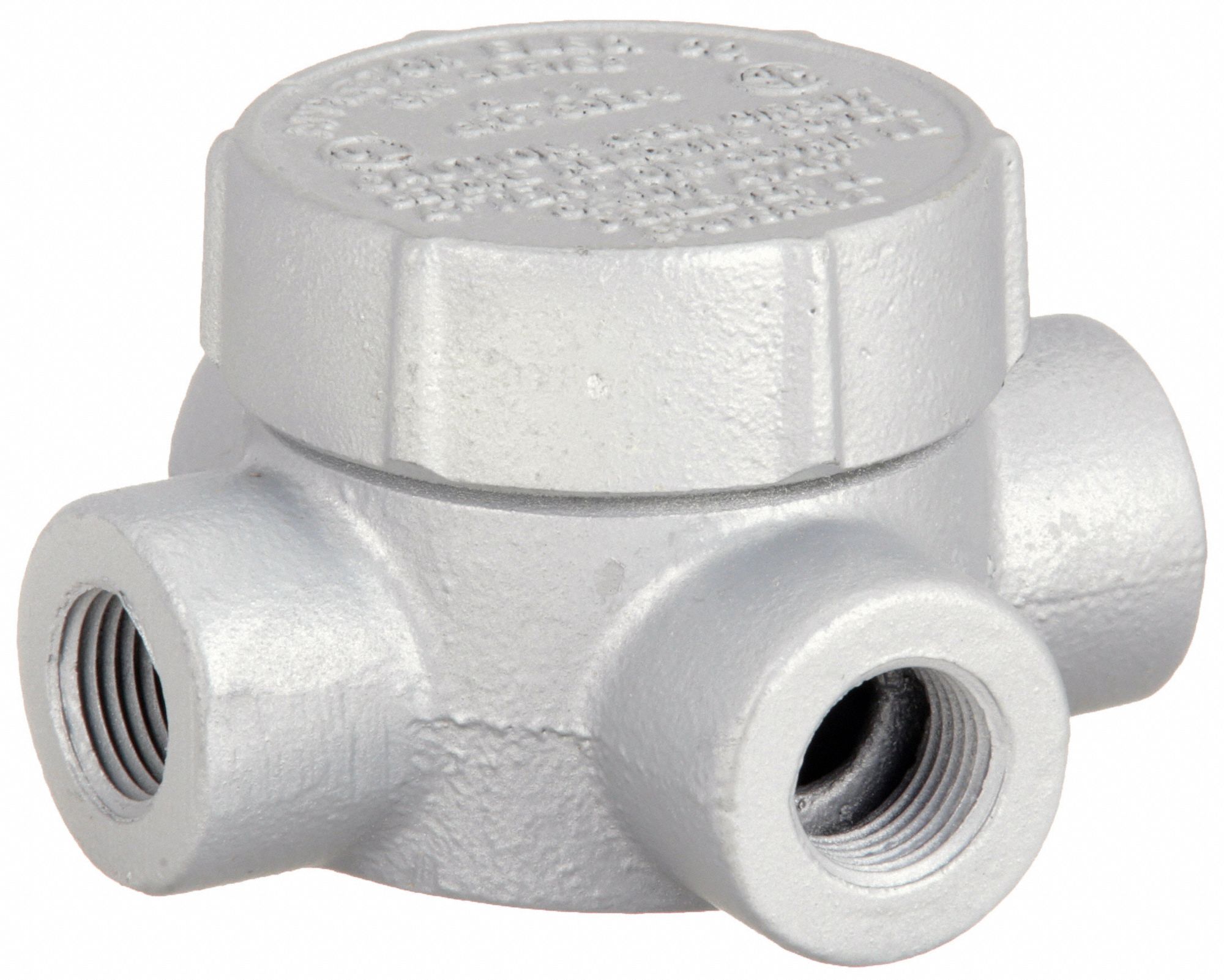 Conduit Outlet Body: Iron, GRJ, 1/2 in Trade Size, X Body, 7.3 cu in Body Capacity