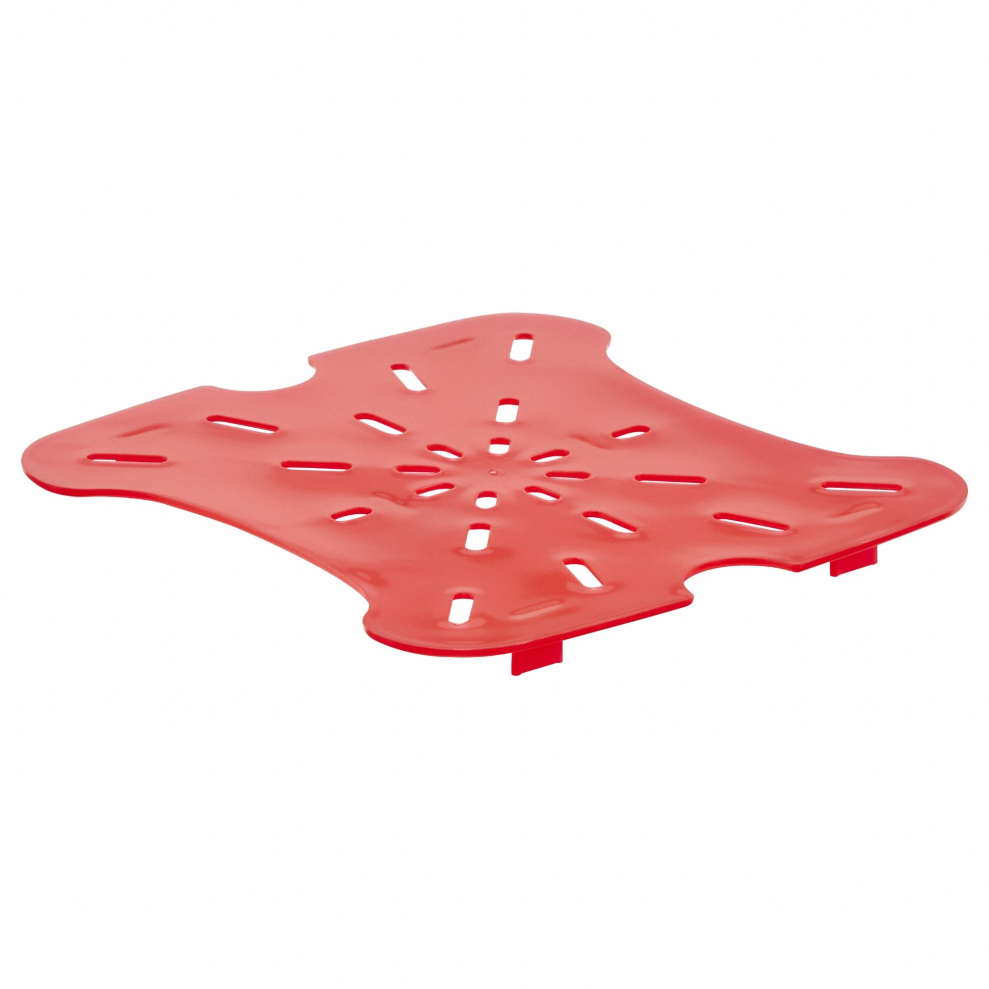 Drain Shelves: 8 qt Capacity, Translucent Red Body, Graduated, Polypropylene, NSF Certified