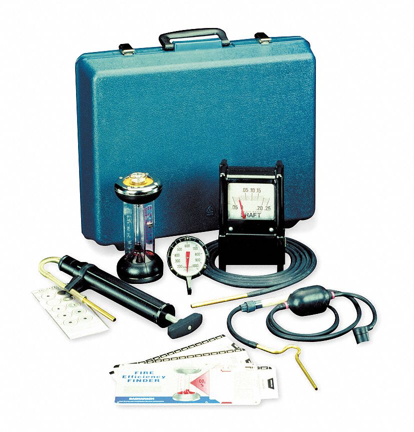 BACHARACH, Oil Combustion Test Kit, Gas Analyzer Kits, Oil Combustion