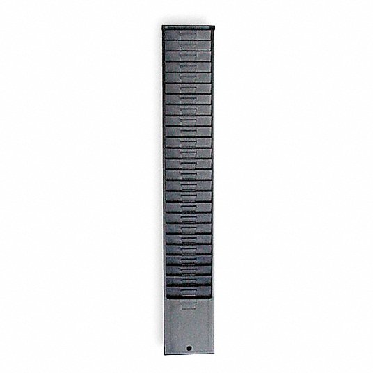 Time Card Rack: Wall Mount, 25 Time Cards, 5-3/4 in Pocket Size