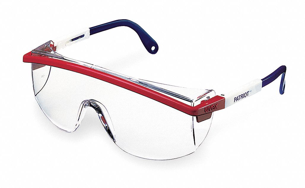 Uvex S1169 Astrospec 3000 Patriots RWB Safety Glasses with Clear Lens 