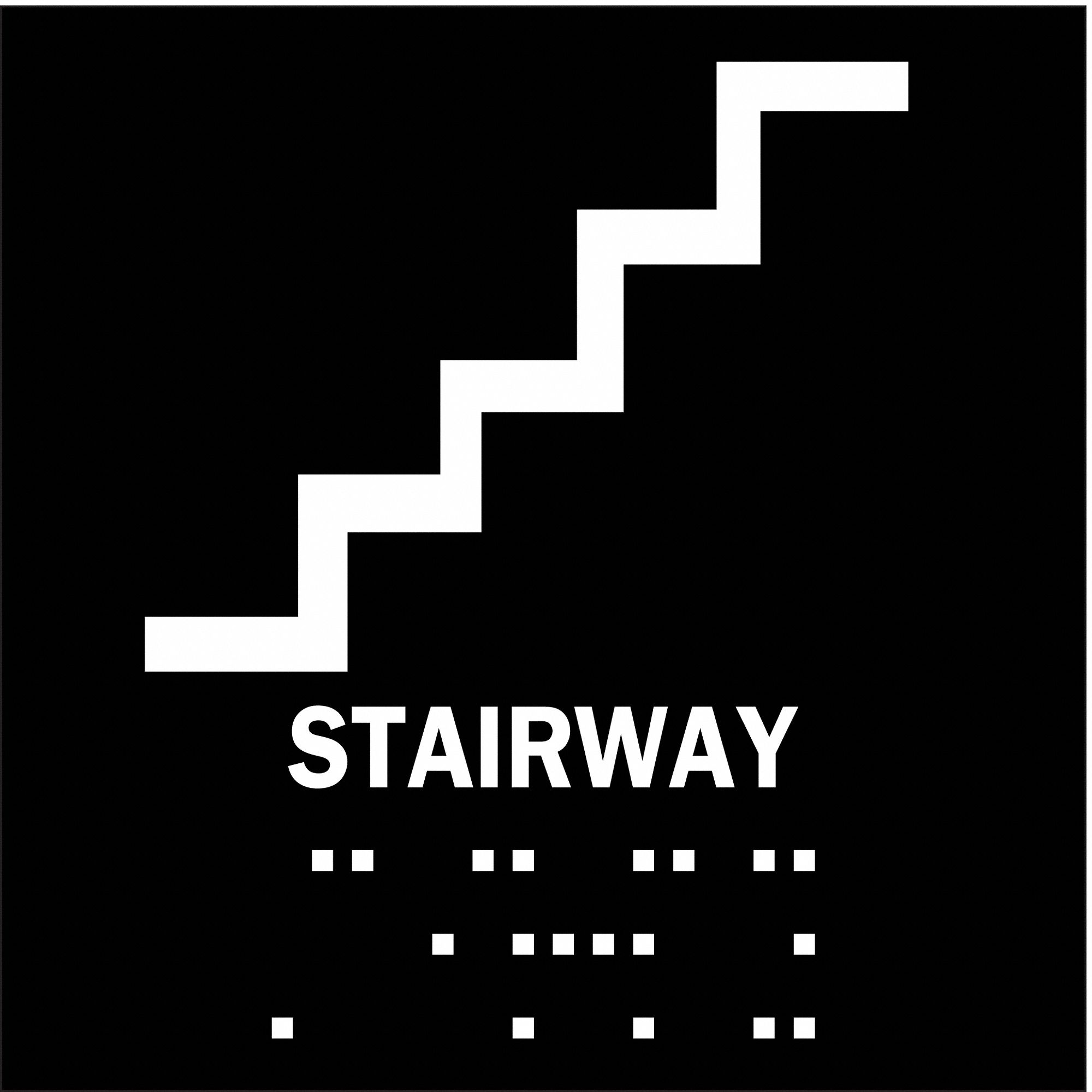 Sign, Stairway, 8"x8"