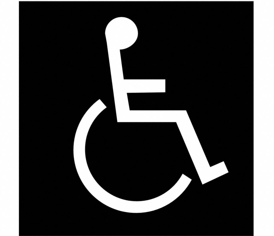 BRADY Señalamiento d/Silla Ruedas,6Alx6An pulg Señalamientos de Seguridad, Instalaciones y