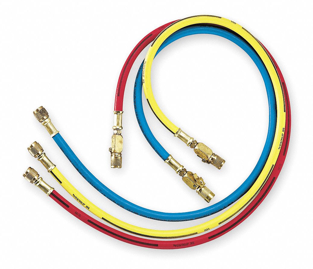 CHARGING HOSE SET,72 IN,RED,YELLOW,