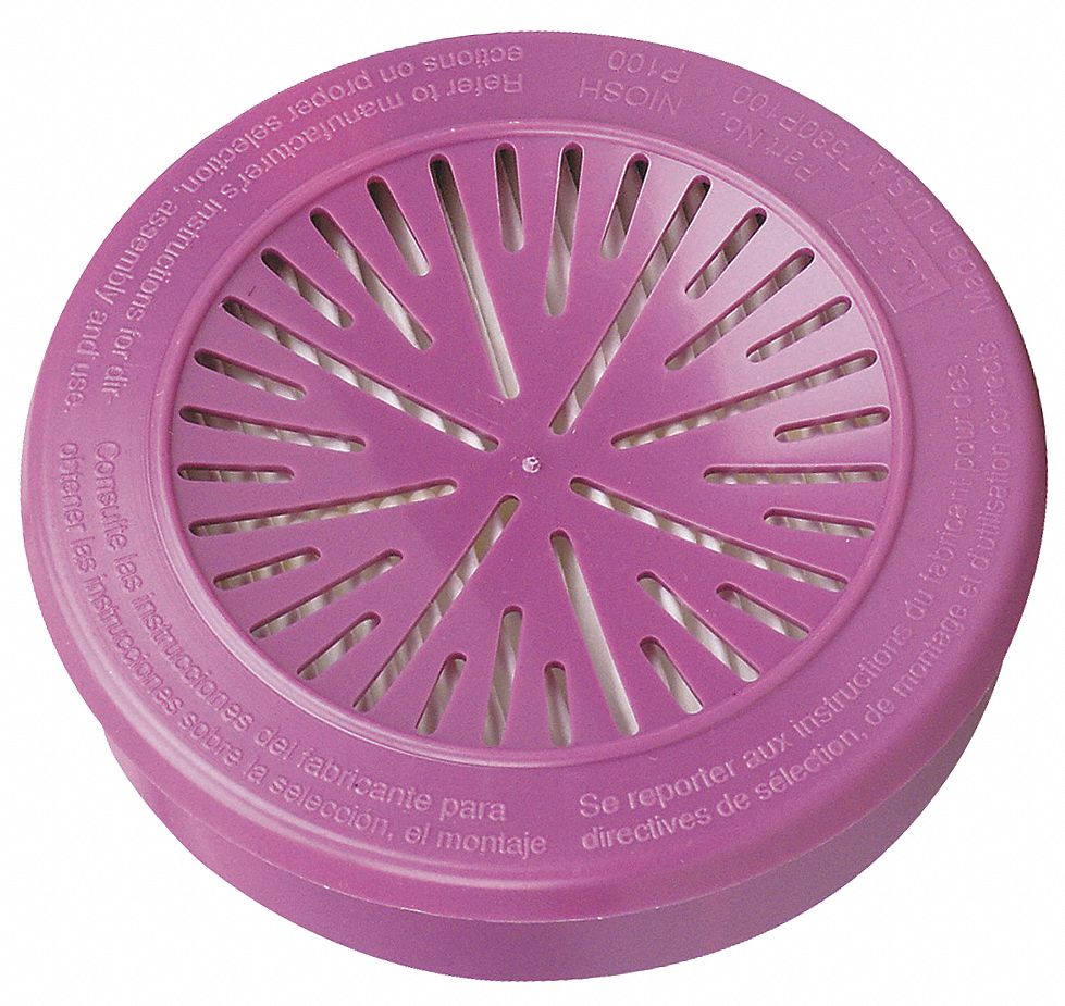 FILTER, MAGENTA, THREADED, P100 NIOSH, 4-PK, FOR NORTH HALF/FULL FACEPIECES