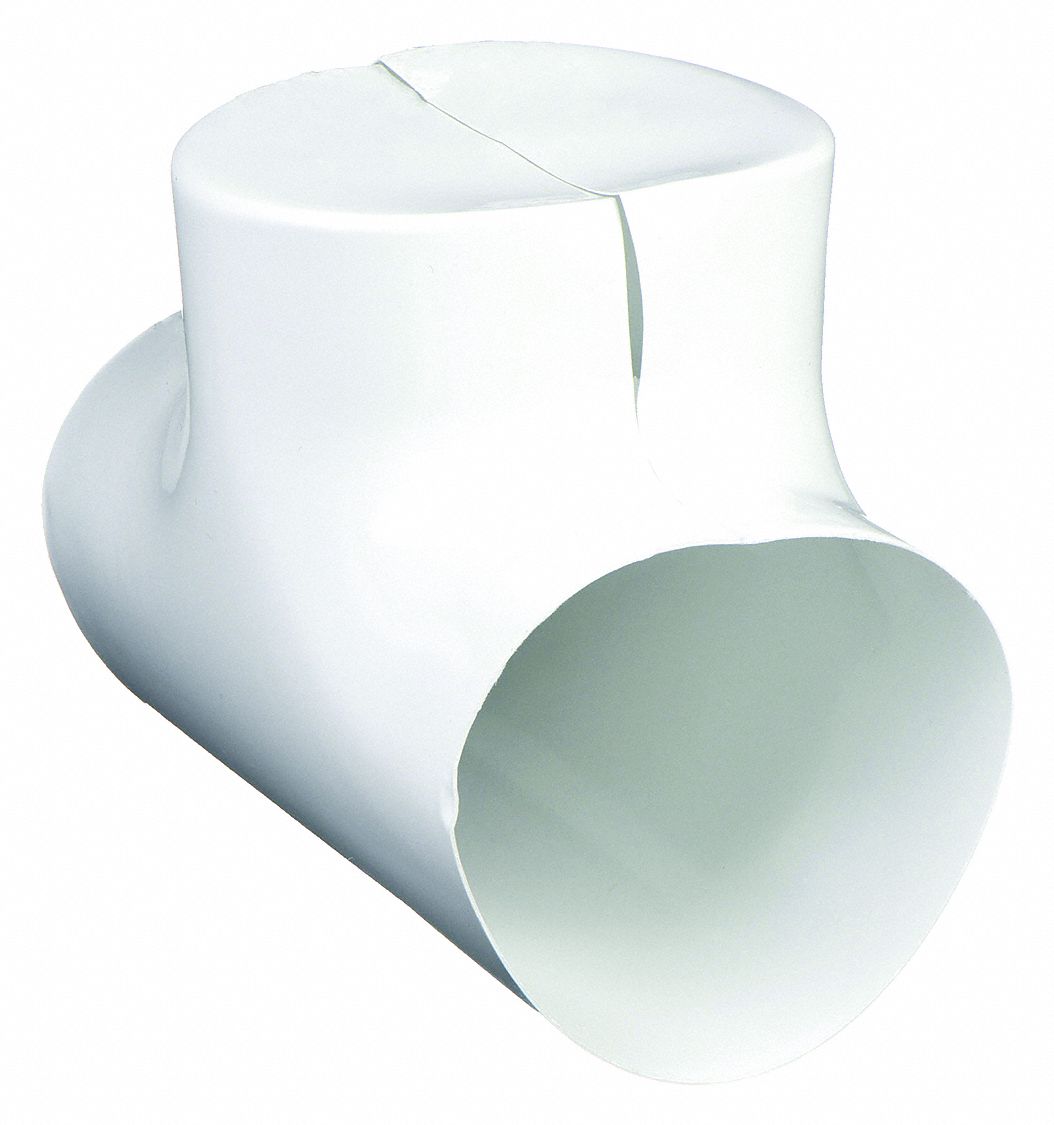 INSULATED FITTING COVER: PVC JACKET, FOR TEE FITTING, FOR 3 IN MAX OD, WHITE