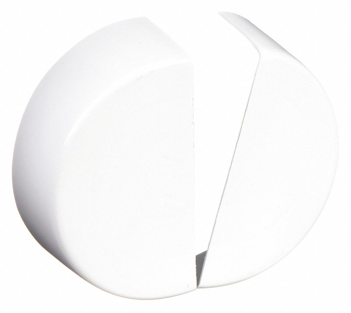 INSULATED FITTING COVER: PVC JACKET, FOR END CAP FITTING, FOR 2¾ IN MAX OD, WHITE