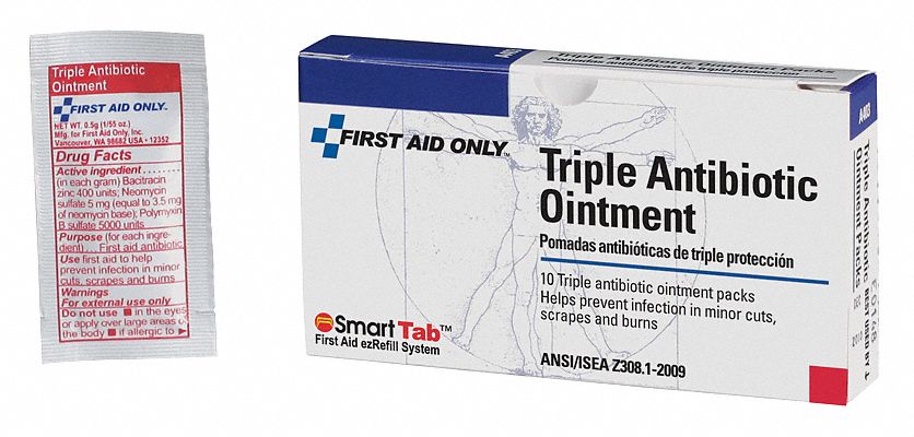 FIRST AID ONLY Triple Antibiotic Ointment, PK10 - 6TEW0|A403 - Grainger