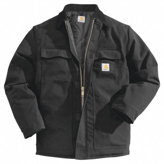 CARHARTT Hooded Jacket: Jacket, Men's, Jacket Garment, S, Brown, Regular,  Cotton, 12 oz Fabric Wt