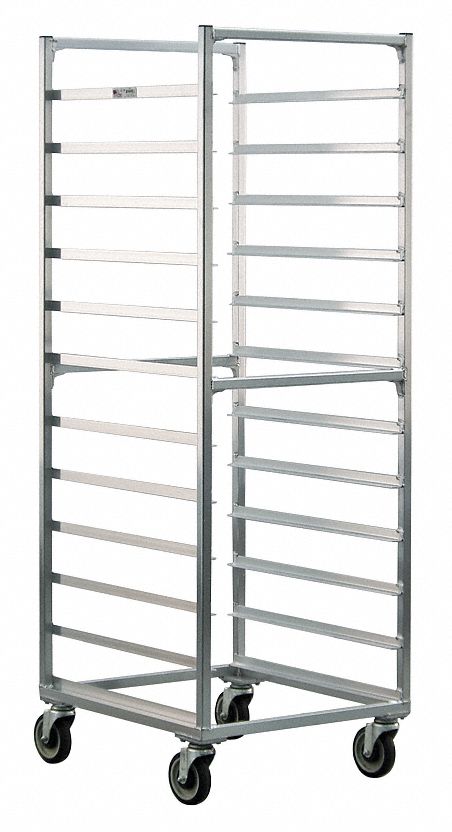 Steamtable Pan Rack: 22 Slots, 5 in Betw Shelves, 700 lb Capac, 23 7/8 in Wd
