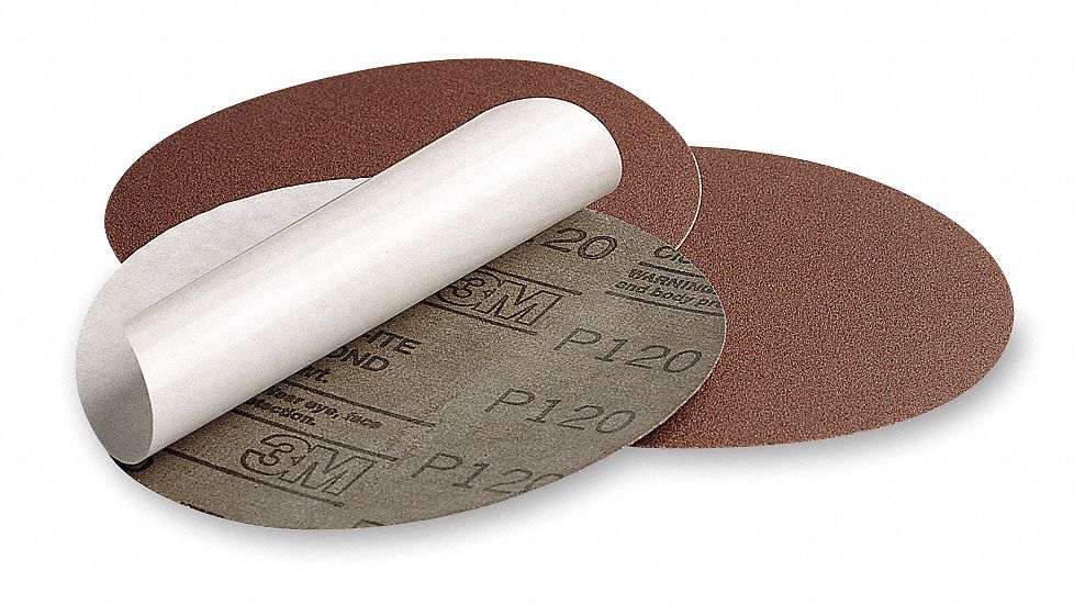 PSA Sanding Disc: 3 in Dia, Non-Vacuum, Aluminum Oxide, 80 Grit, X Wt Cloth, 348D, 80, Cloth, X