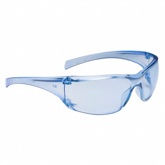 3m Safety Glasses Anti Scratch No Foam Lining Wraparound Frame Frameless Blue Blue Blue