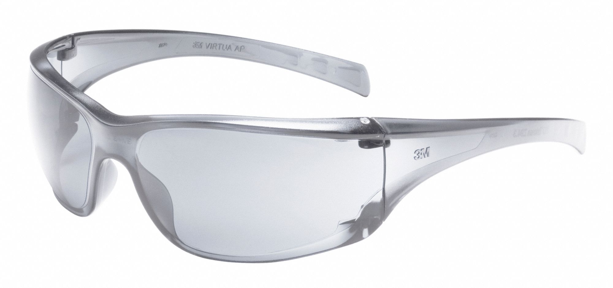 3m Safety Glasses Anti Scratch No Foam Lining Wraparound Frame Frameless Gray Mirror Clear 8102