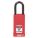 LOCKOUT PADLOCK, KEYED DIFFERENT, ALUMINUM, LONG BODY, STEEL, STD, RED, 1 PK