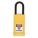 LOCKOUT PADLOCK, KEYED DIFFERENT, ALUMINUM, LONG BODY, STEEL, STD, YELLOW