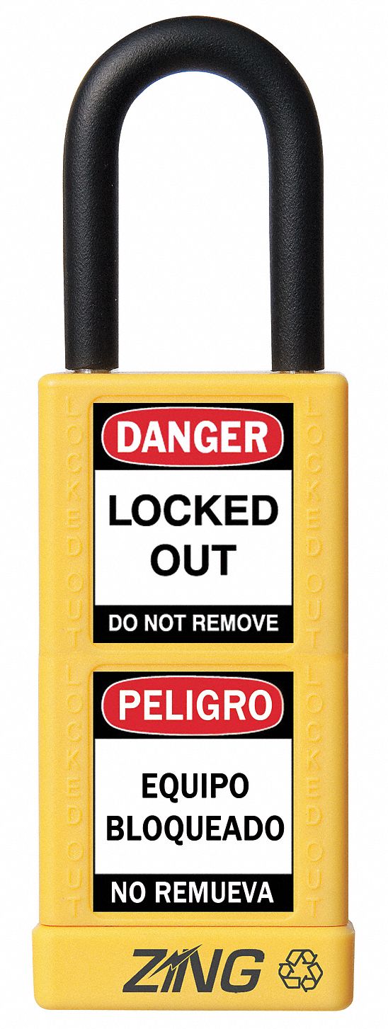 Zing Extreme Environment Padlock 3-Pack - Stainless Steel Shackle For Industrial Use