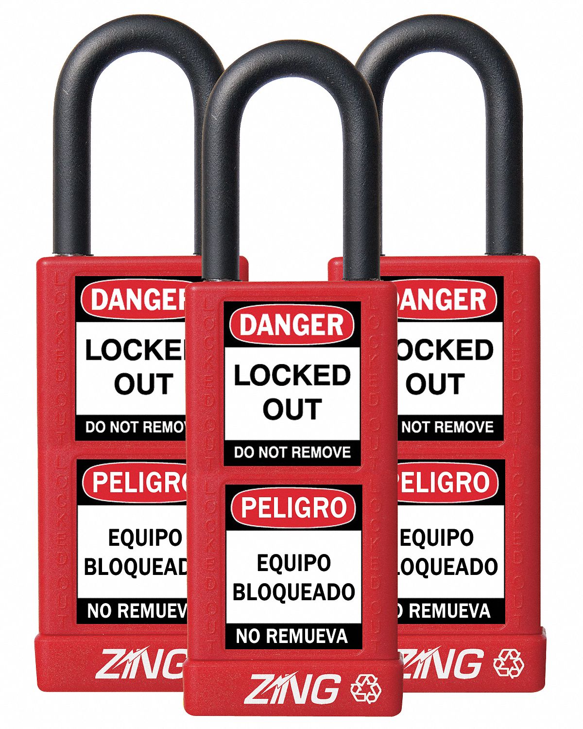 BRADY Candado de Seguridad Rojo con 1 llave - Candados con Mecanismo de  Bloqueo - 2ZYM6