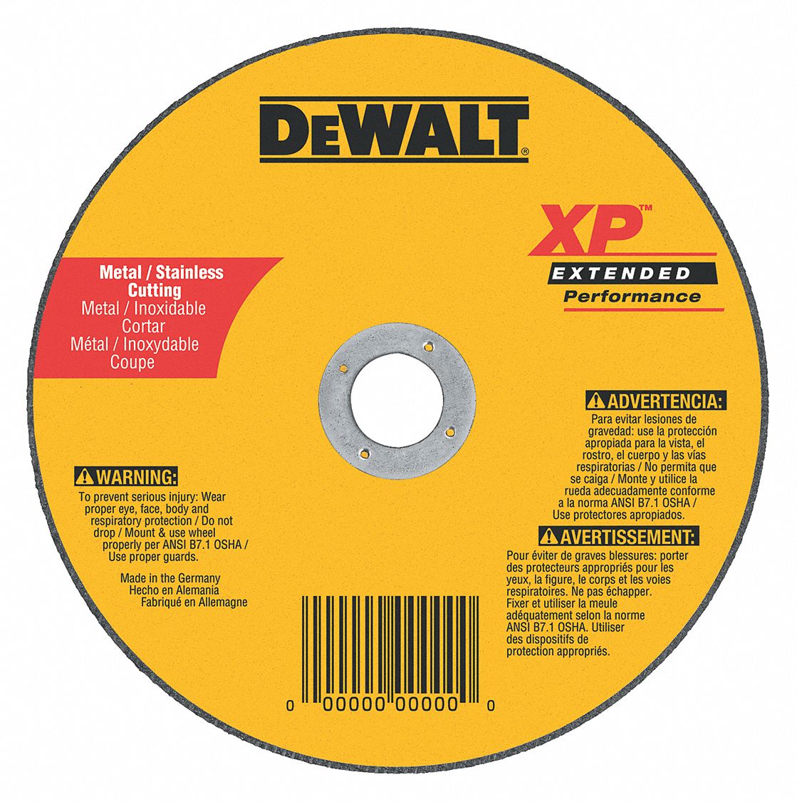 Dewalt Type 27 Zirconia Alumina Depressed Center Wheels 4 In 5 8 In Arbor Hole Size 6tnd0 Dw56 Grainger