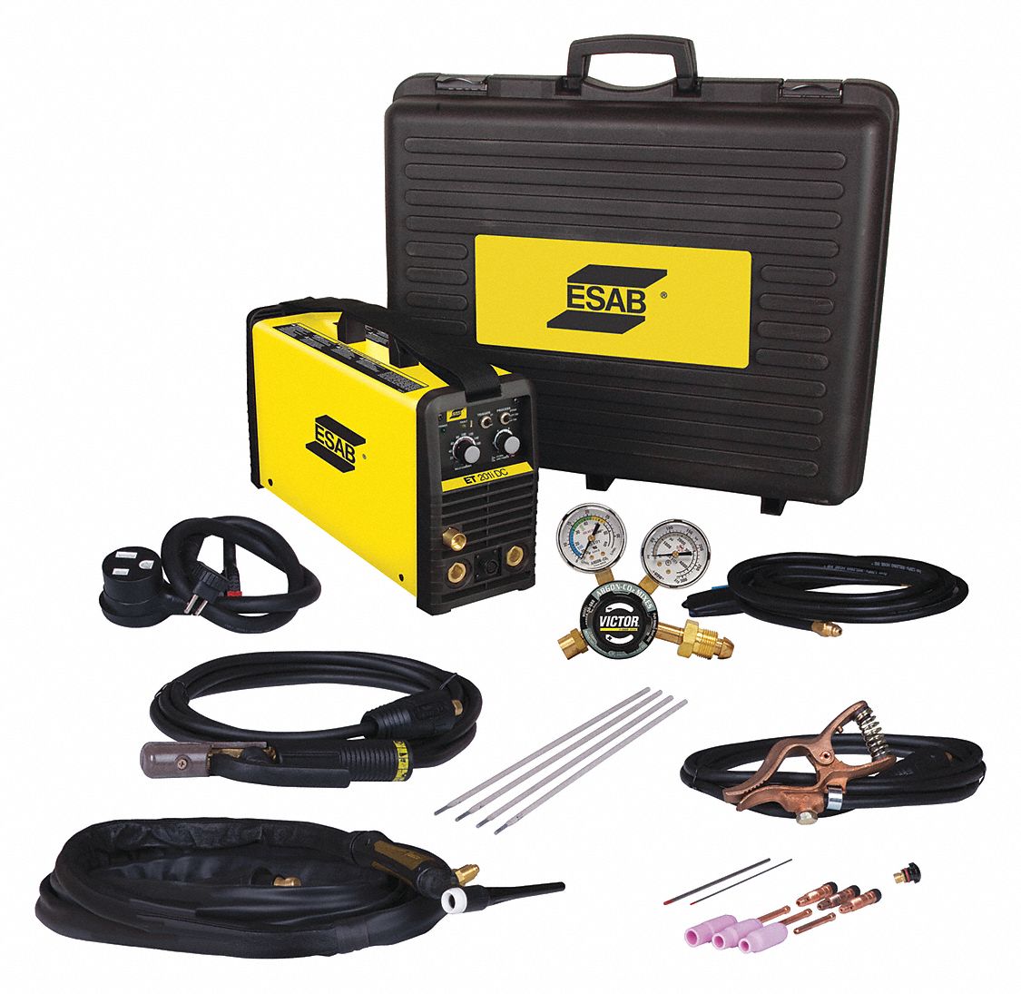 ESAB Fabricator 141i Multi Process Welding System, TIG Torch, And Foot