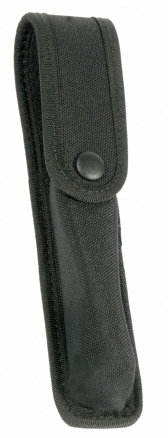 Flashlight Pouch: Black, CORDURA®, For 2 1/4 in Belt Wd