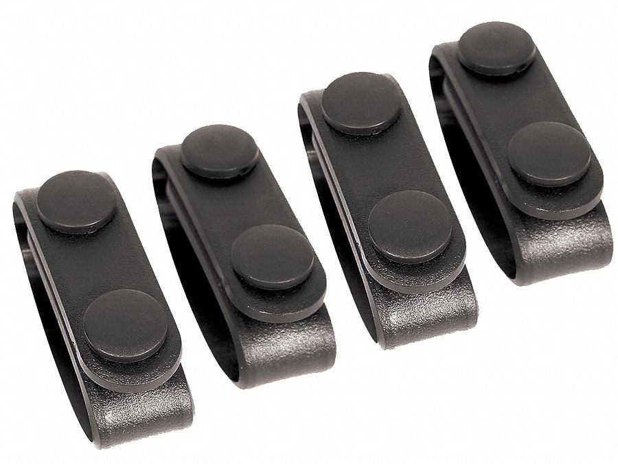 BLACKHAWK, Black, 4, Molded Belt Keepers - 6TTN4