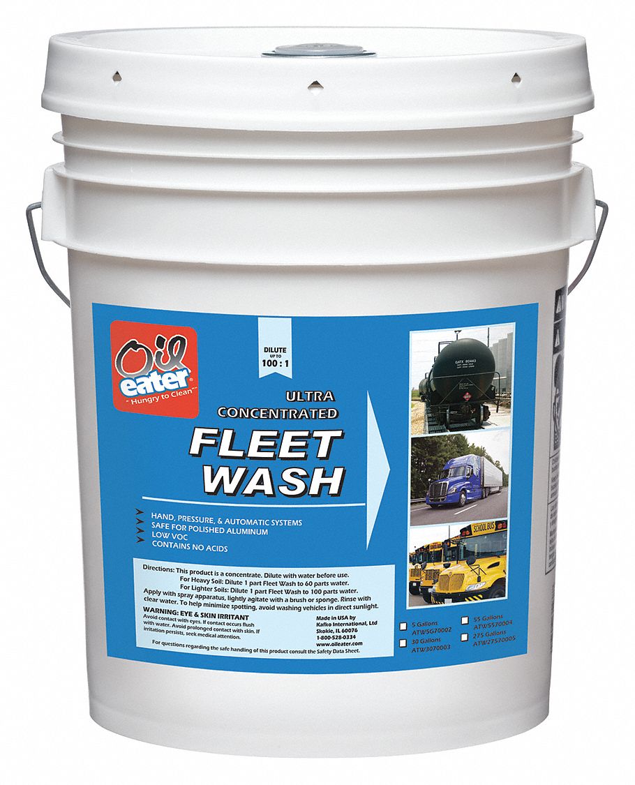 Fleet Wash Concentrate: Oil Eater, 5 gal, Bucket