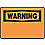 Warning Sign,10 x 14In,BK/ORN,Vinyl,BLK