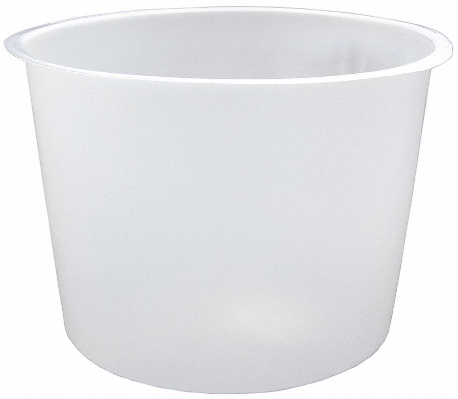 2 gal Encore Plastics 1123008 White Industrial Plastic Pail 