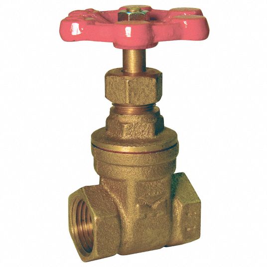 GRAINGER APPROVED Gate Valve, Brass, FNPT Connection Type, Pipe Size
