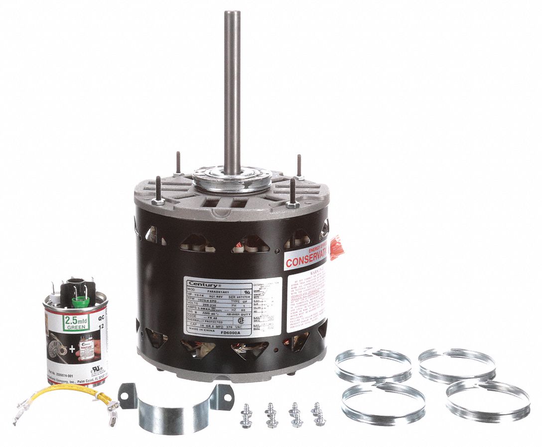 Direct Drive Blower Motor: Belly Band/Hole/Resilient Ring/Stud, Permanent Split Capacitor, B