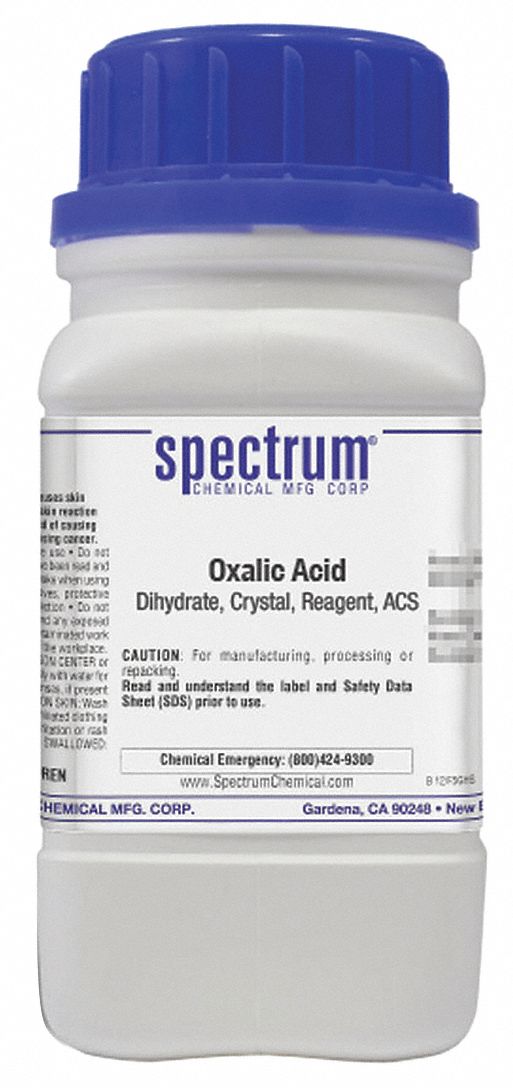 Oxalic Acid - Dihydate: ACS, 125 g, 6153-56-6, Acid, Powder, Bottle, Plastic, 24 mo Shelf Life, 1