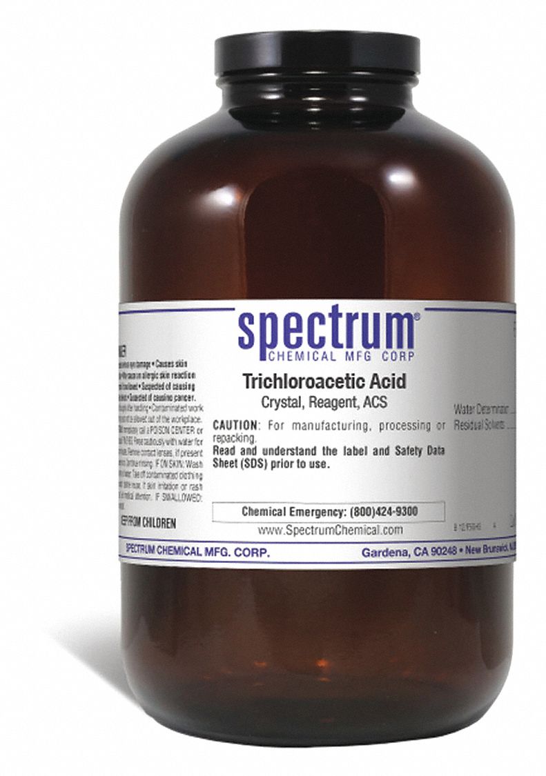 Trichloroacetic Acid: ACS, 2.5 kg, 76-03-9, Acid, Powder, Bottle, Amber Glass, 24 mo Shelf Life, 1