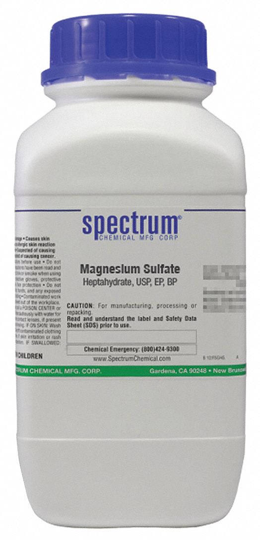 10034998, 246.48, Magnesium Sulfate, Heptahydrate, USP, EP, BP